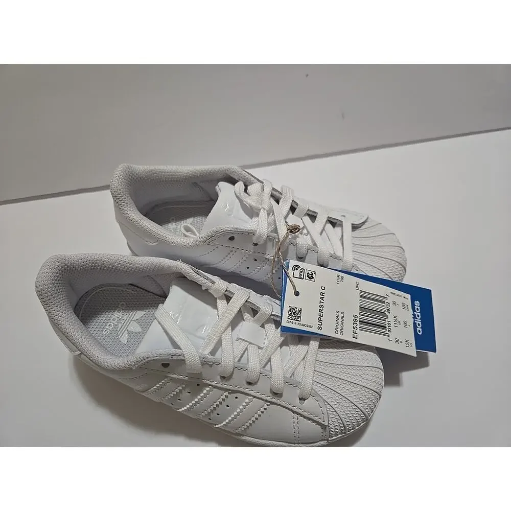 SUPERSTAR C ADIDAS WHITE/WHITE/WHITE EF5395-SIZE 12K